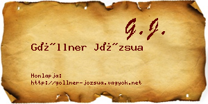 Göllner Józsua névjegykártya